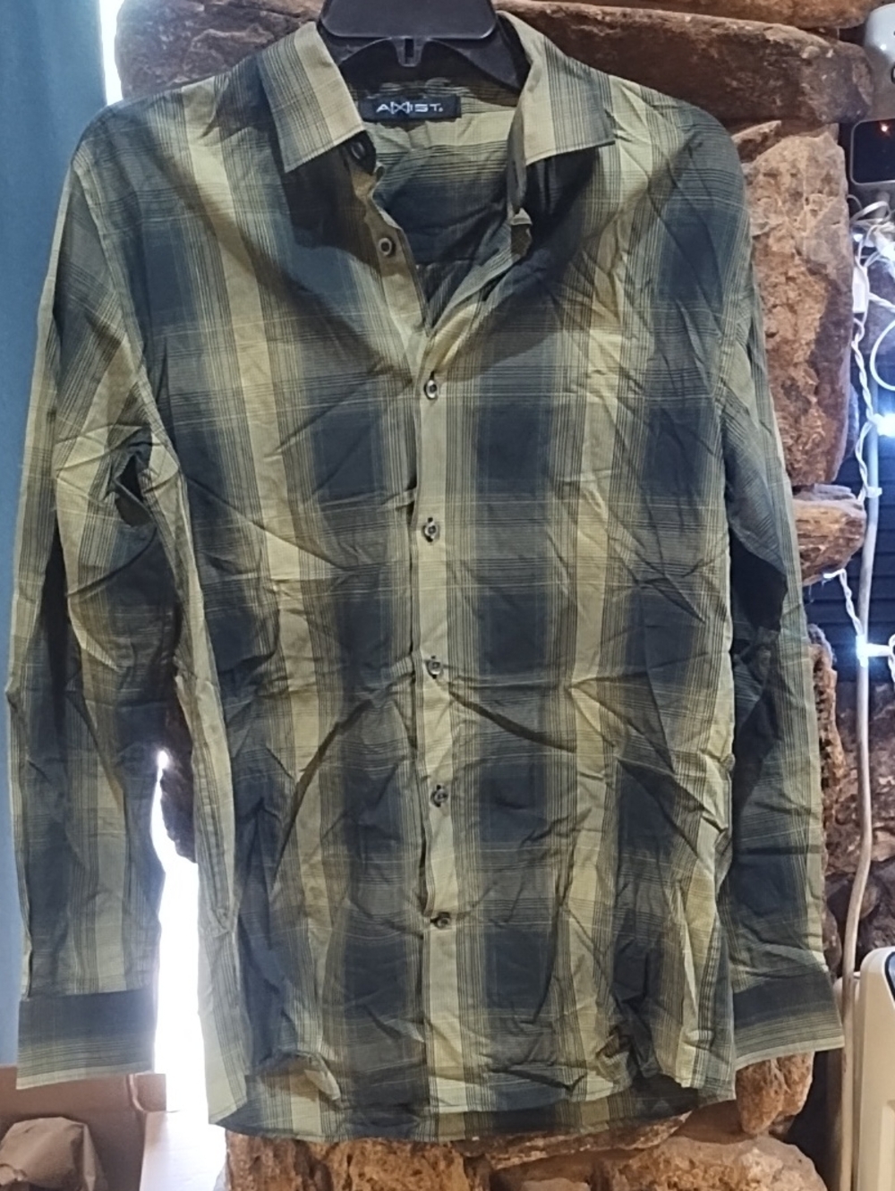 Axist Green Plaid Button-Up Shirt